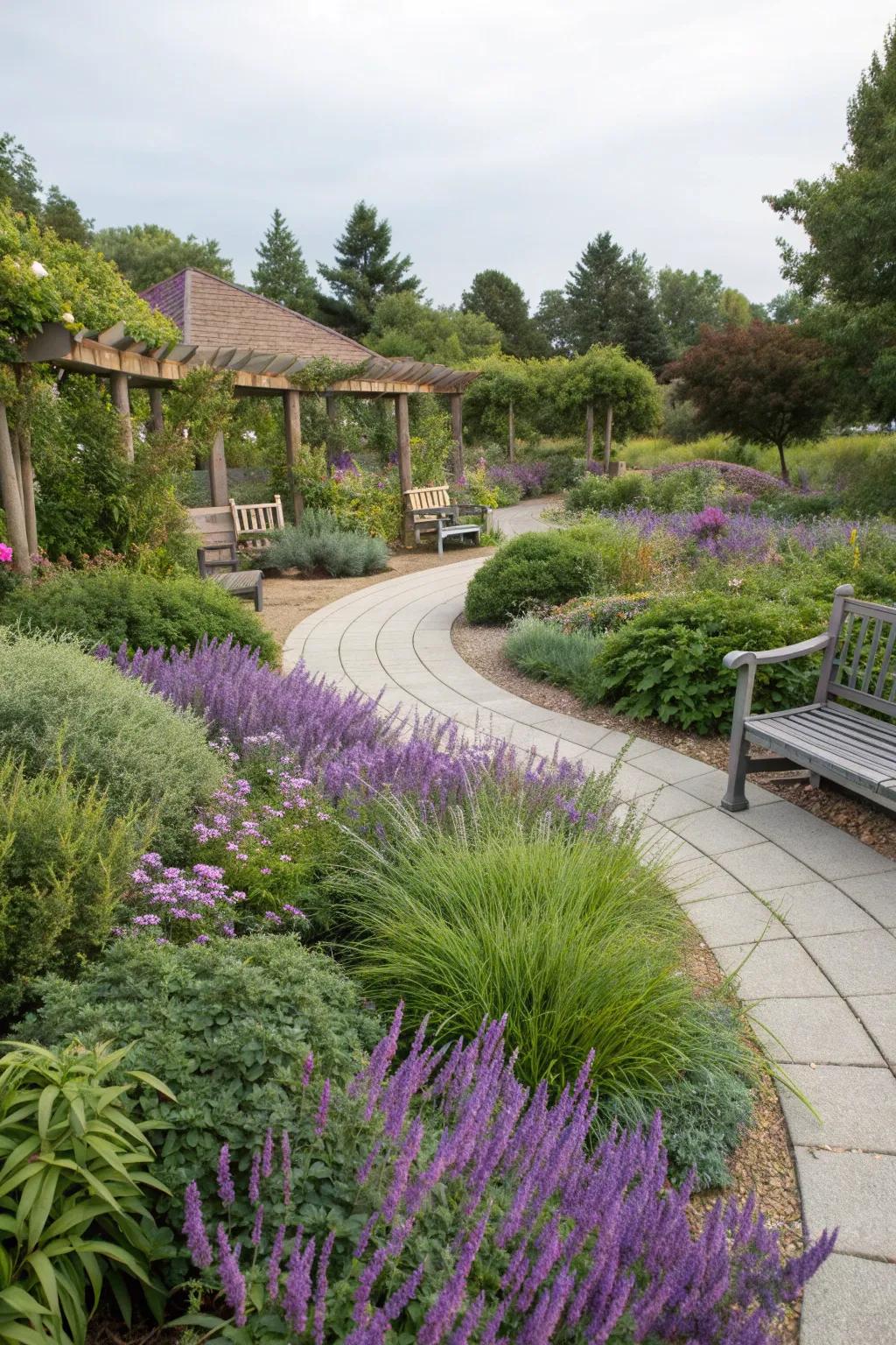 Liriope offering a pet-friendly garden feature.