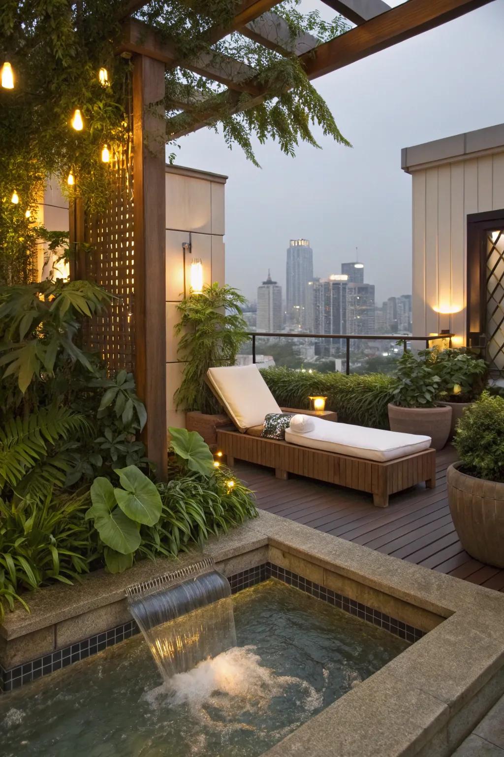 A spa-like balcony is the ultimate relaxation spot.
