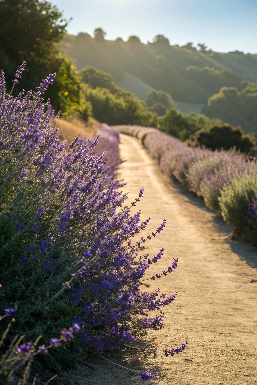Mealy cup sage offers striking blooms for sunny borders.