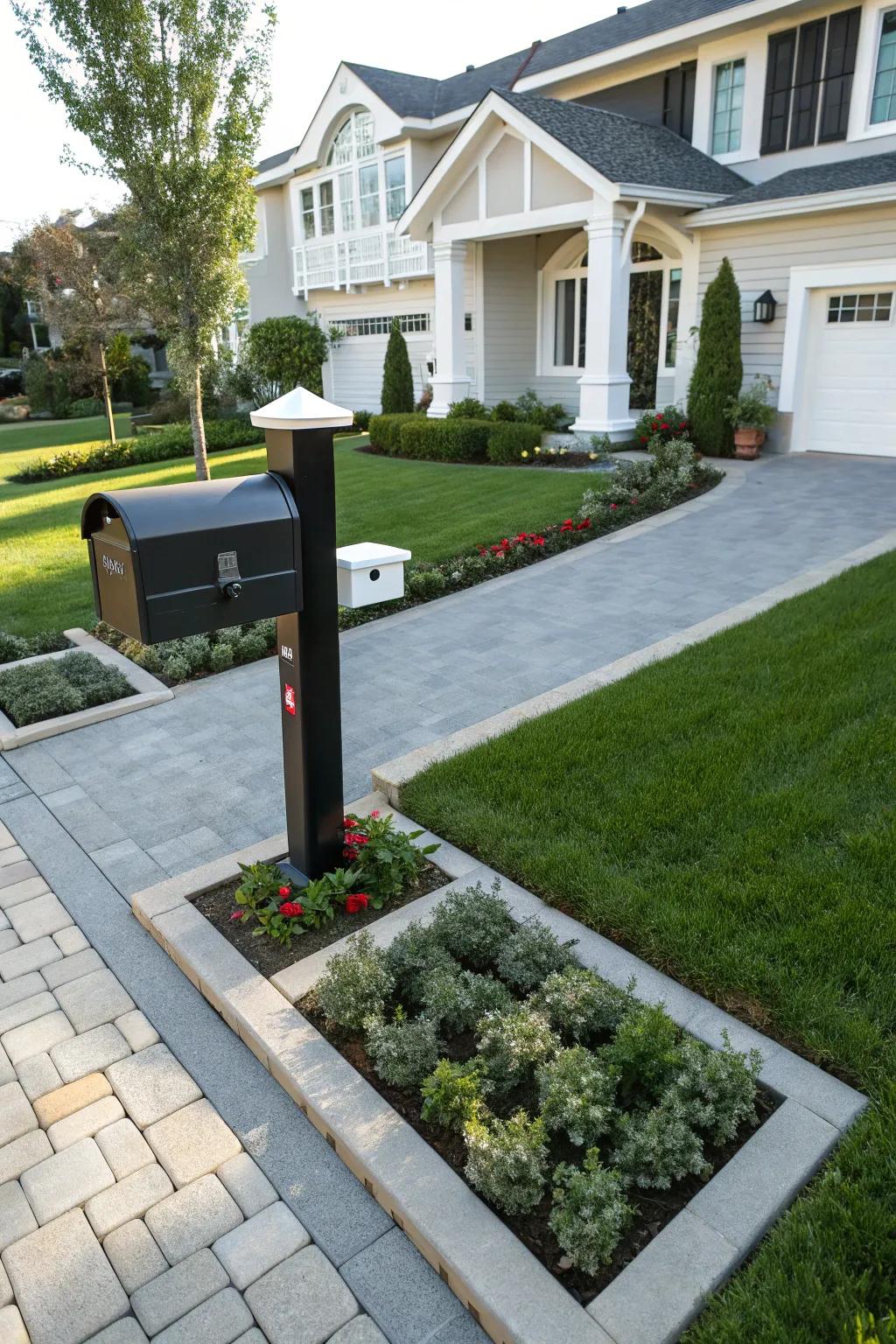 A modern mailbox can add a surprising touch of style.
