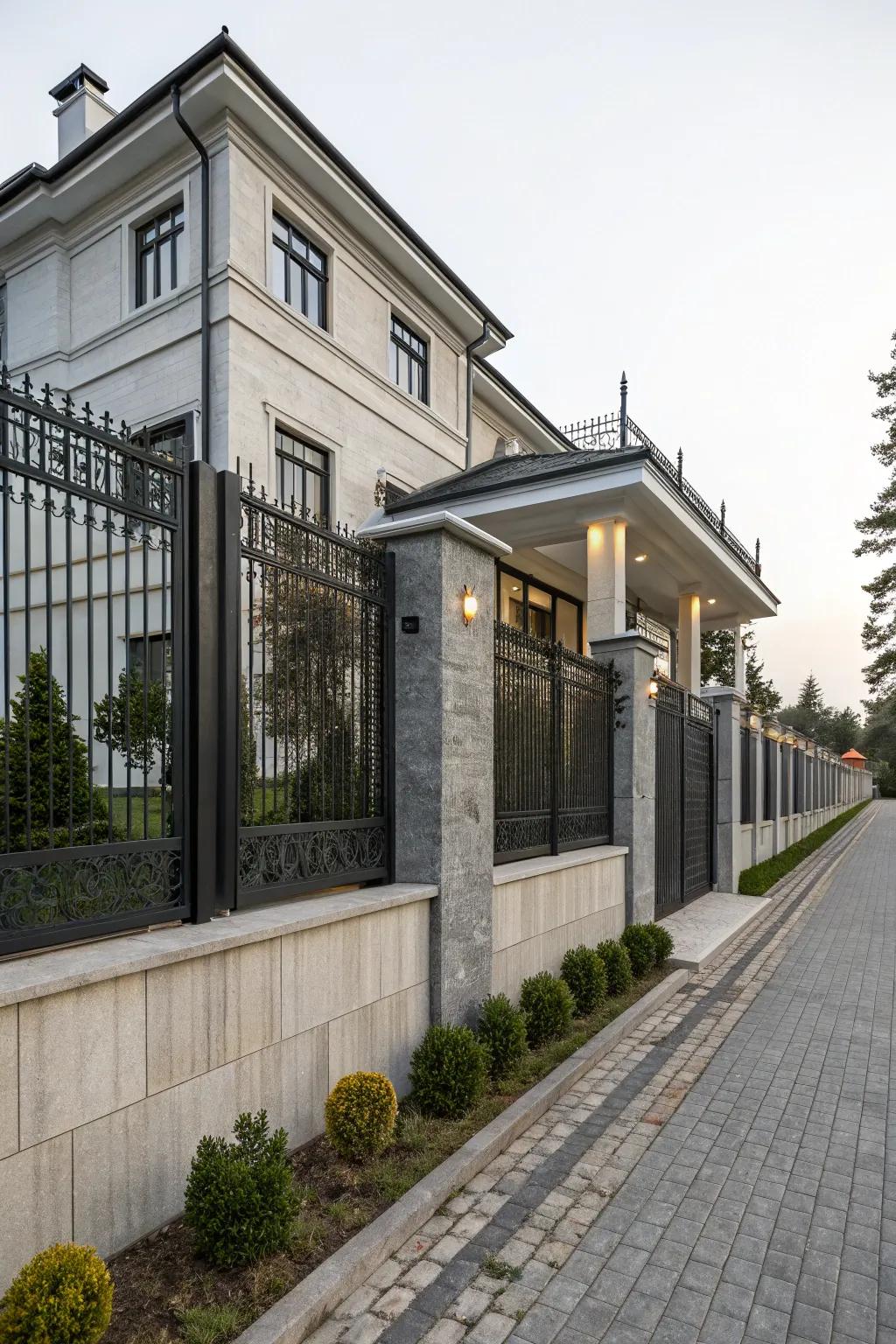 Make a daring statement with an industrial chic fence design.