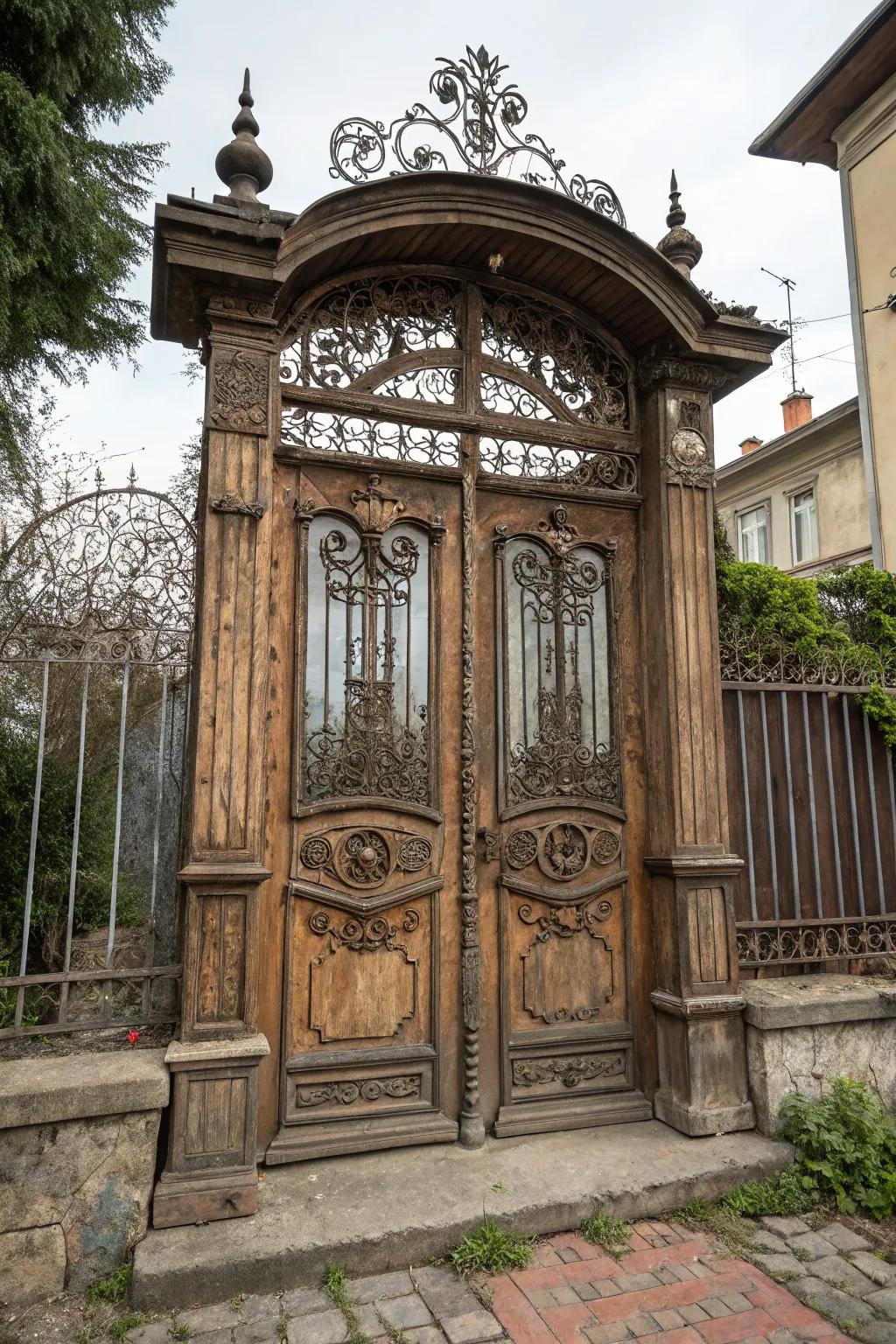 Vintage vibes bring character and charm to gate designs.