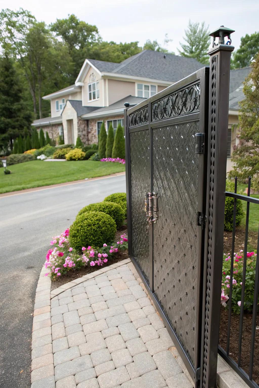 Textured gates add depth and visual interest.