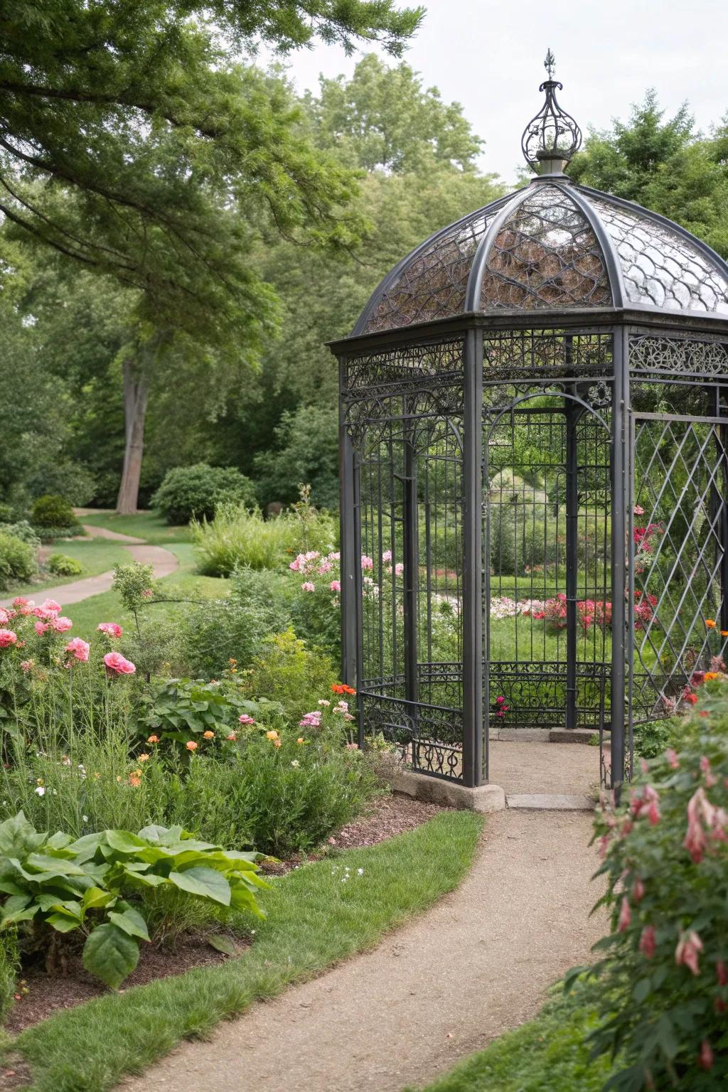 Screened-in gazebos offer comfort free from pesky insects.