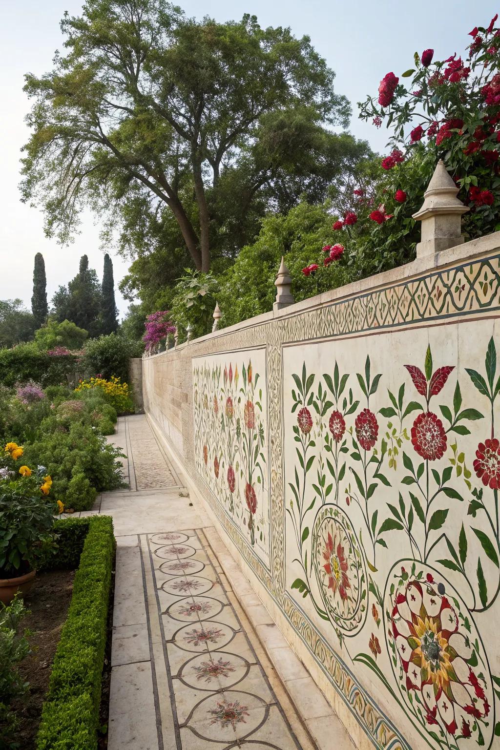 Stenciled walls offer a personal, artistic touch.