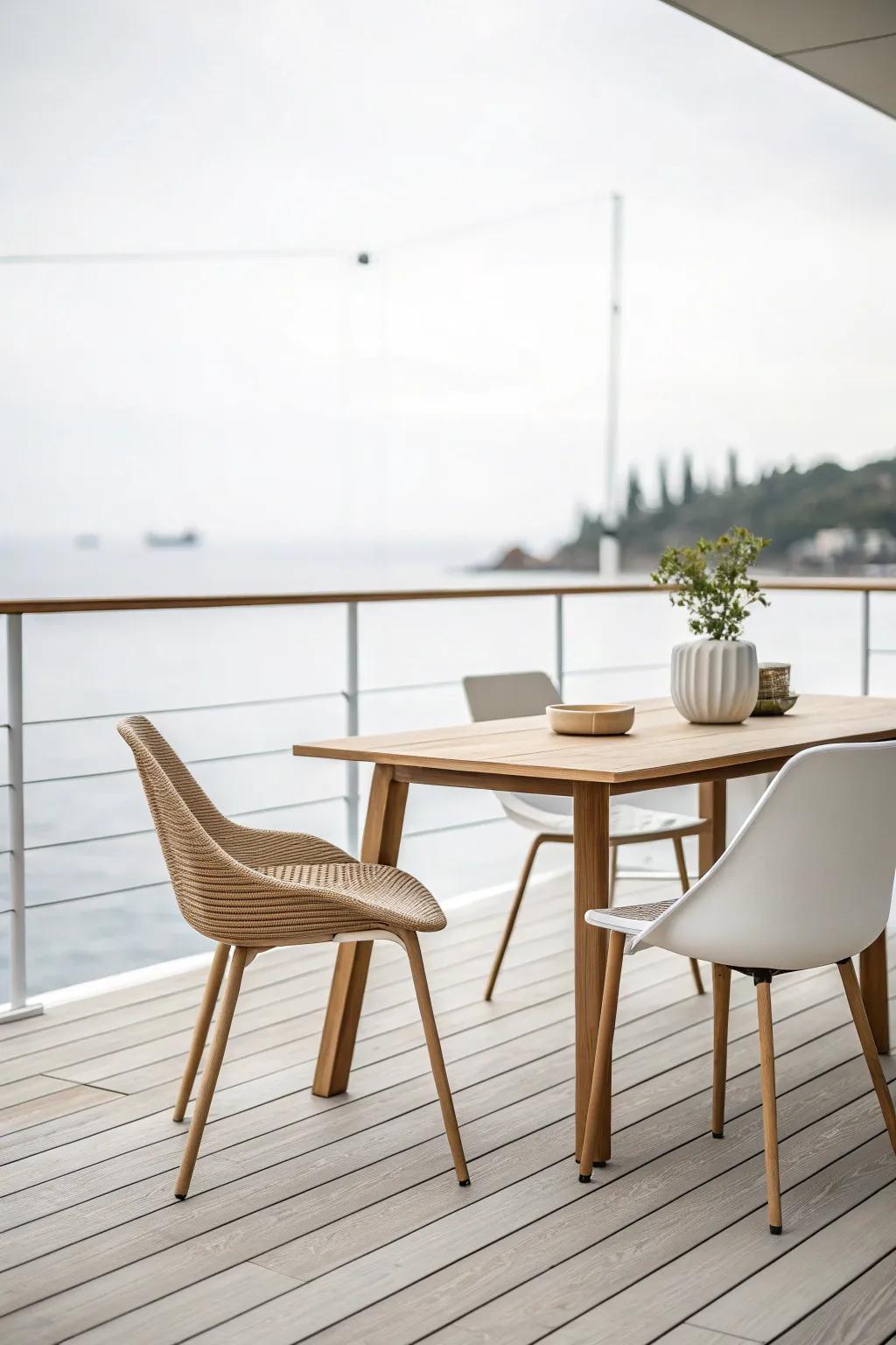 Minimalist designs create a clean and open atmosphere.