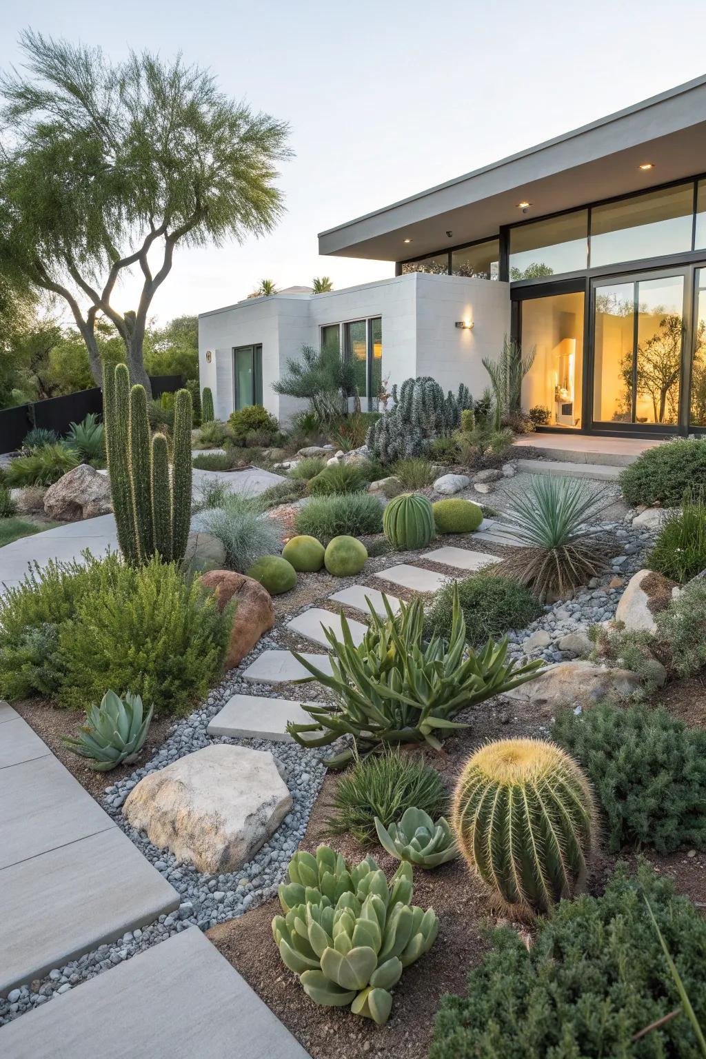 Drought-tolerant plants create sustainable beauty.