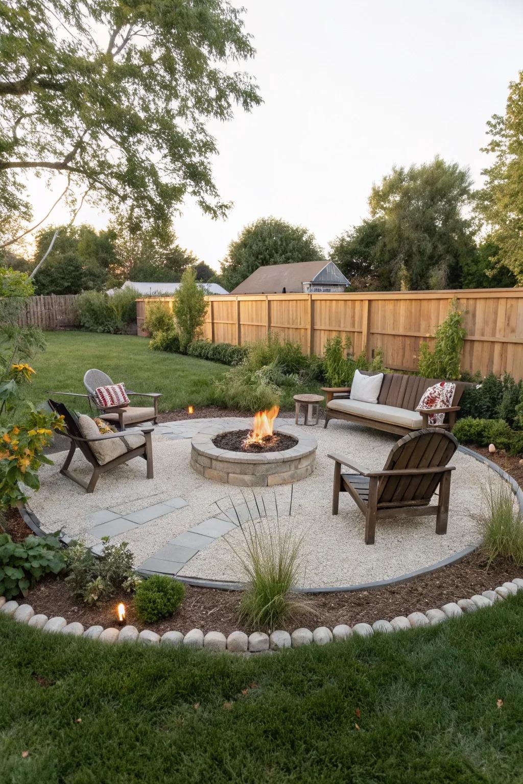 A circular design invites gatherings and conversation.
