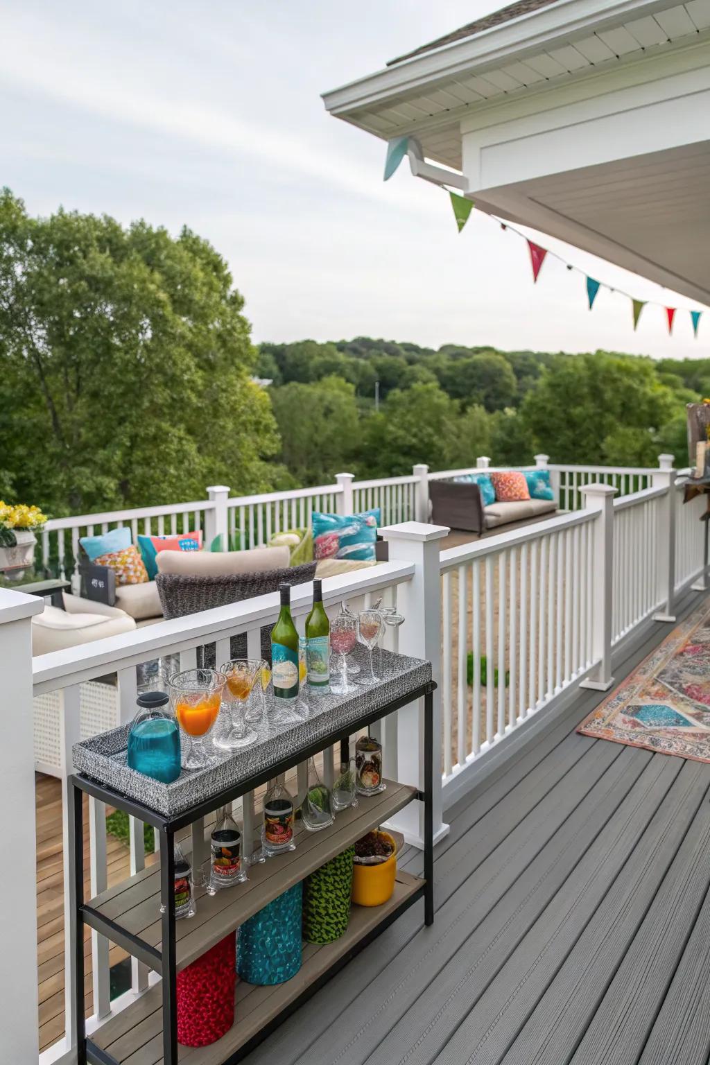 A cocktail rail adding function and fun.