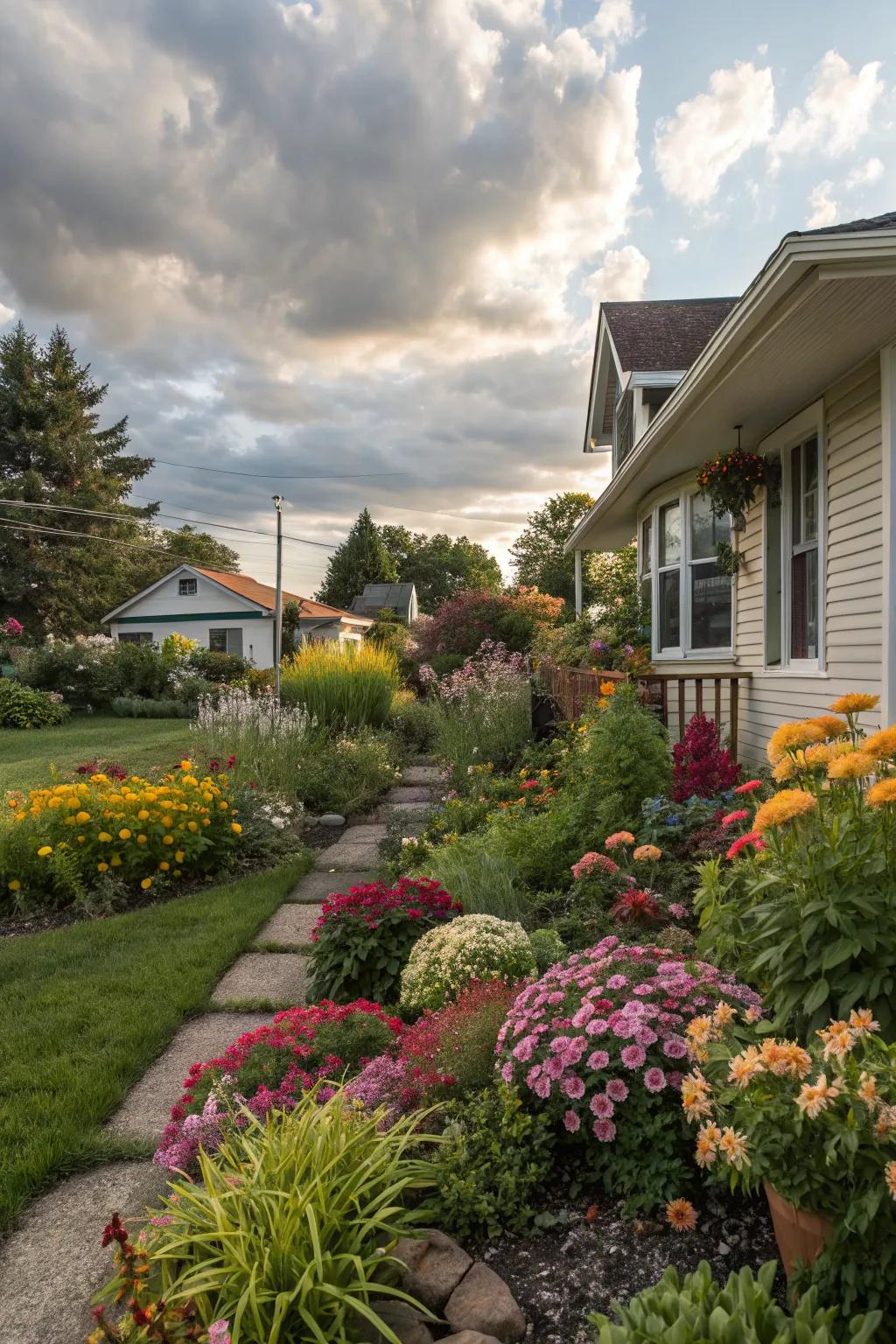 Seasonal blooms keep your front yard colorful and fresh.