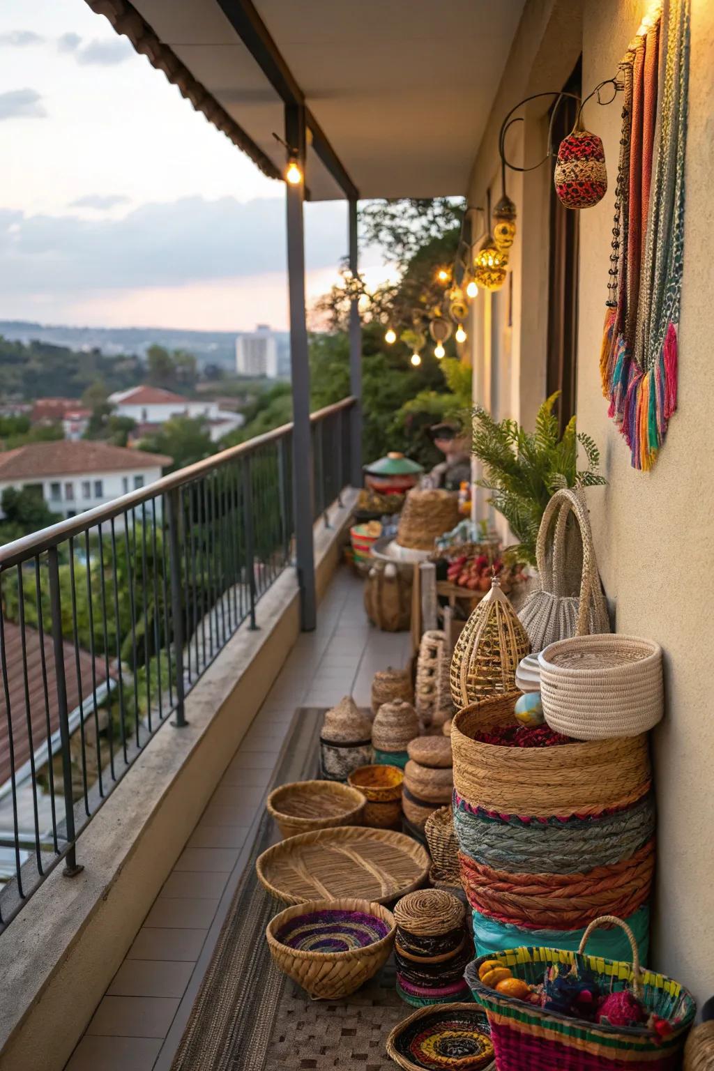 Artisan crafts personalize your space with cultural richness.