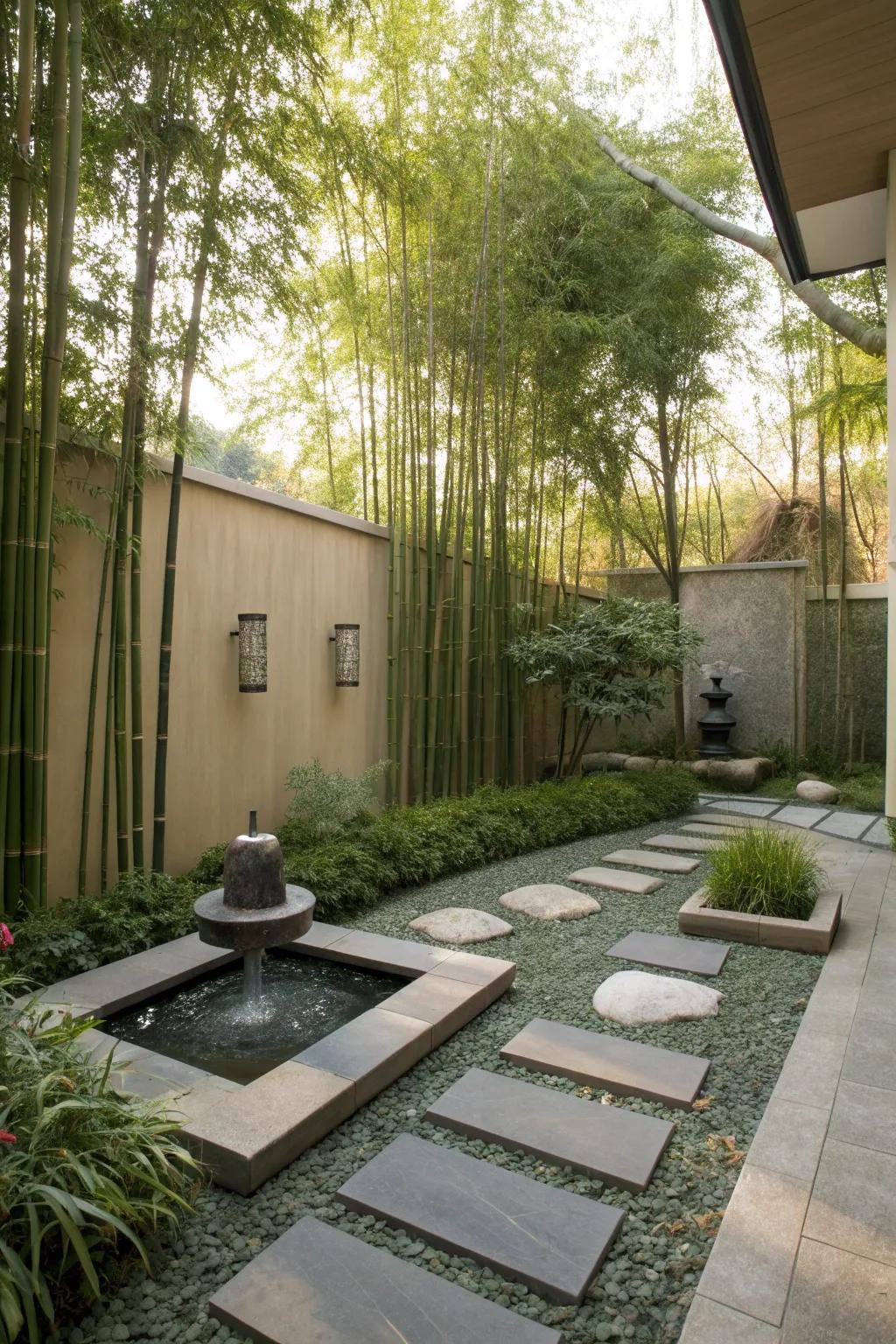 Craft a peaceful retreat with realistic faux bamboo.