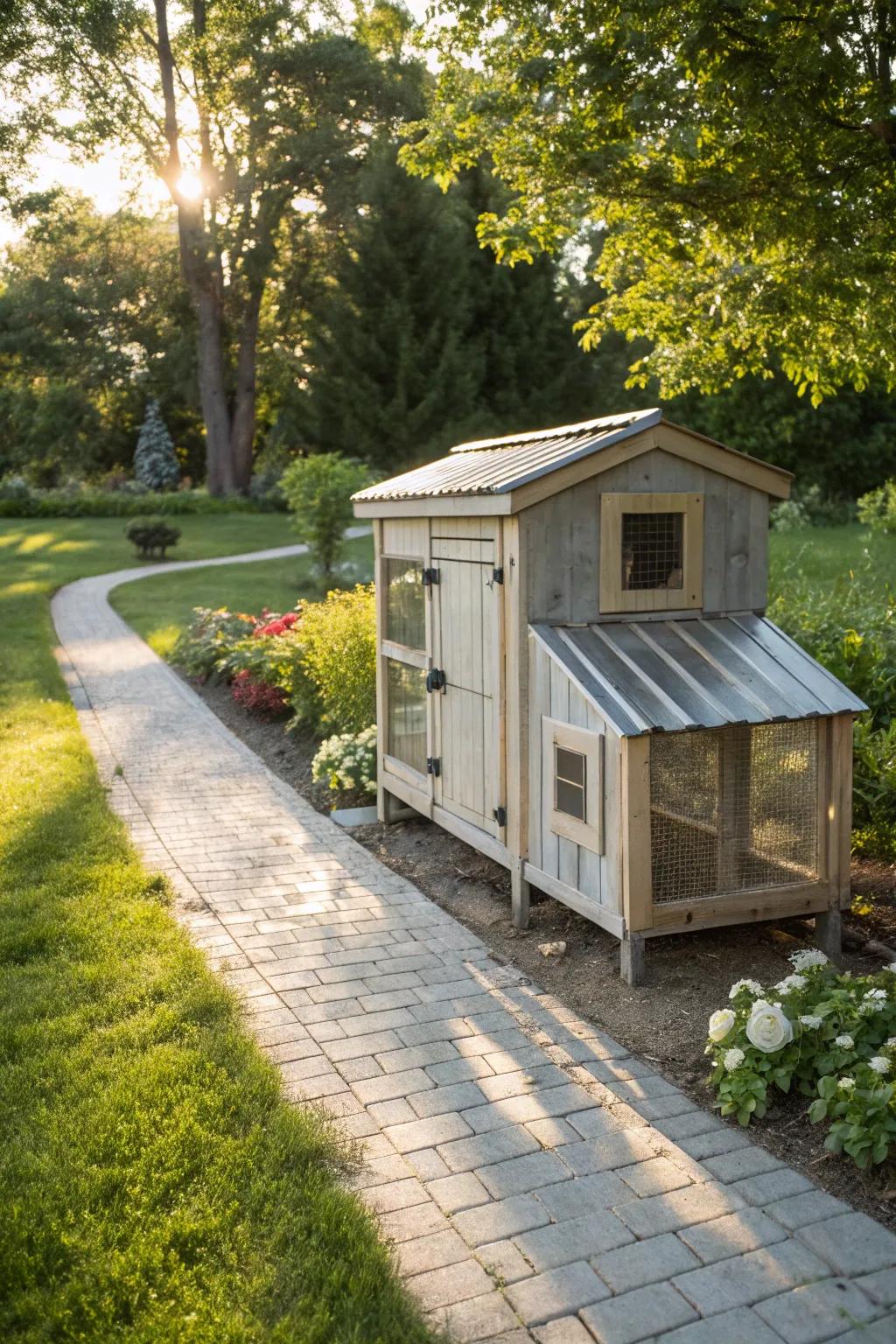 Lightweight materials make this coop easy to move and maintain.