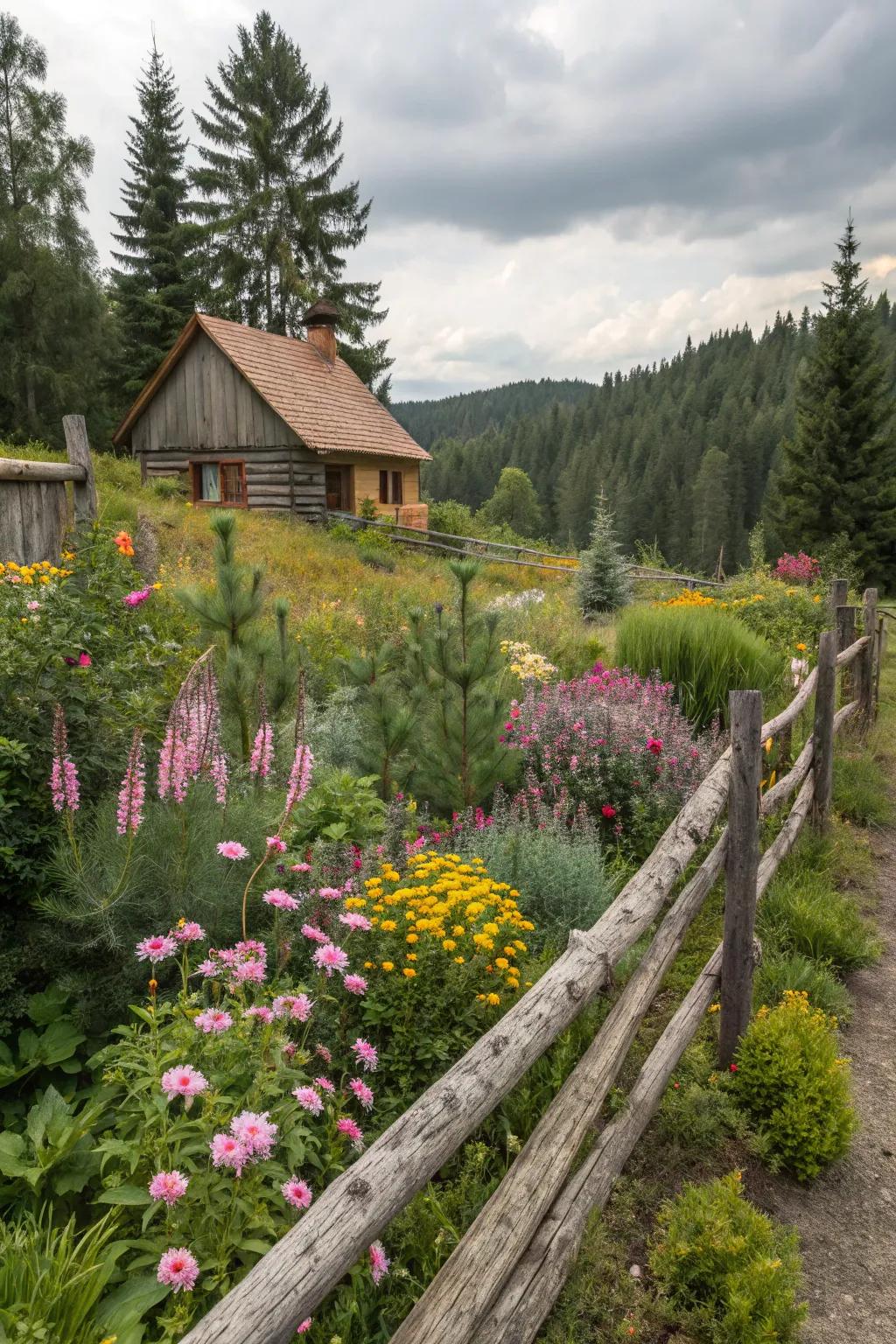 Embrace a rustic cottage feel with mugo pines in your garden.