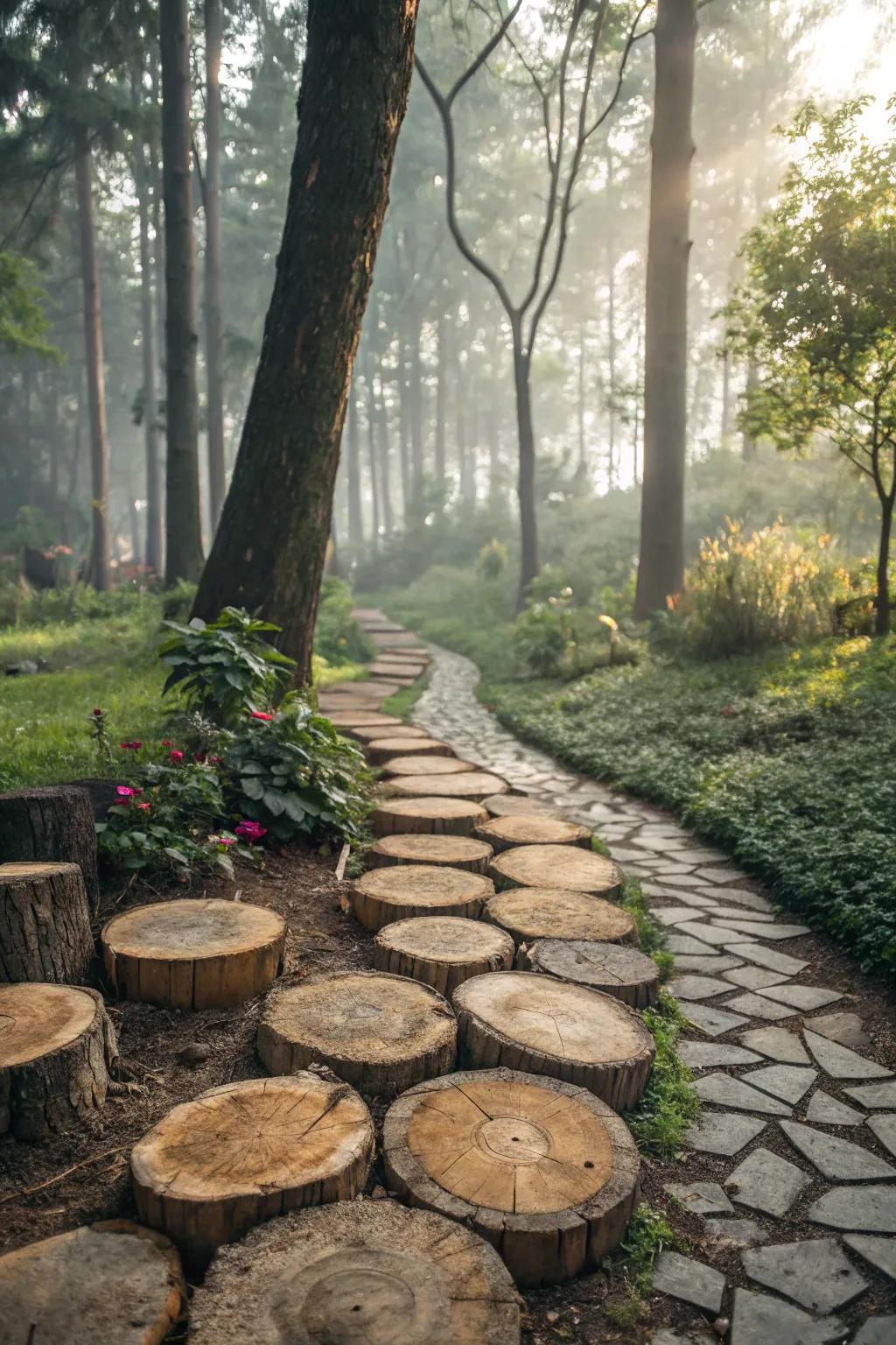 Step into the forest with log rounds