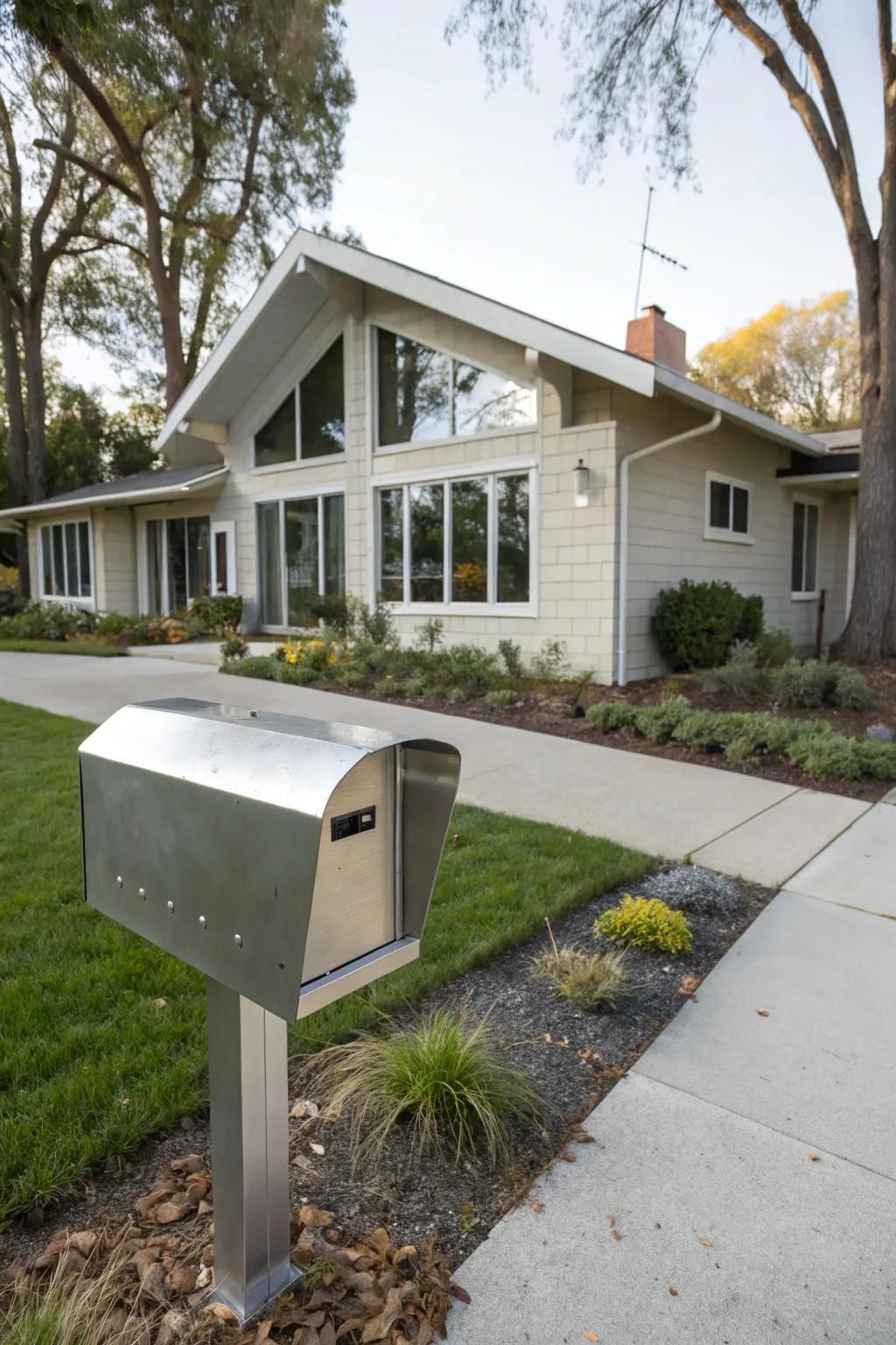 Unique mailboxes reflect personal style.