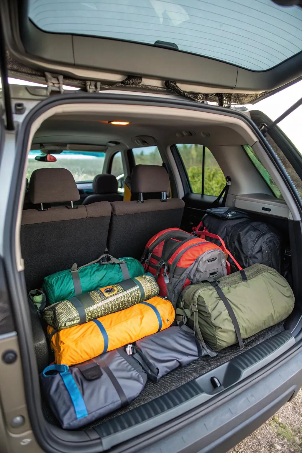 Adapt and organize with expandable cargo bags.