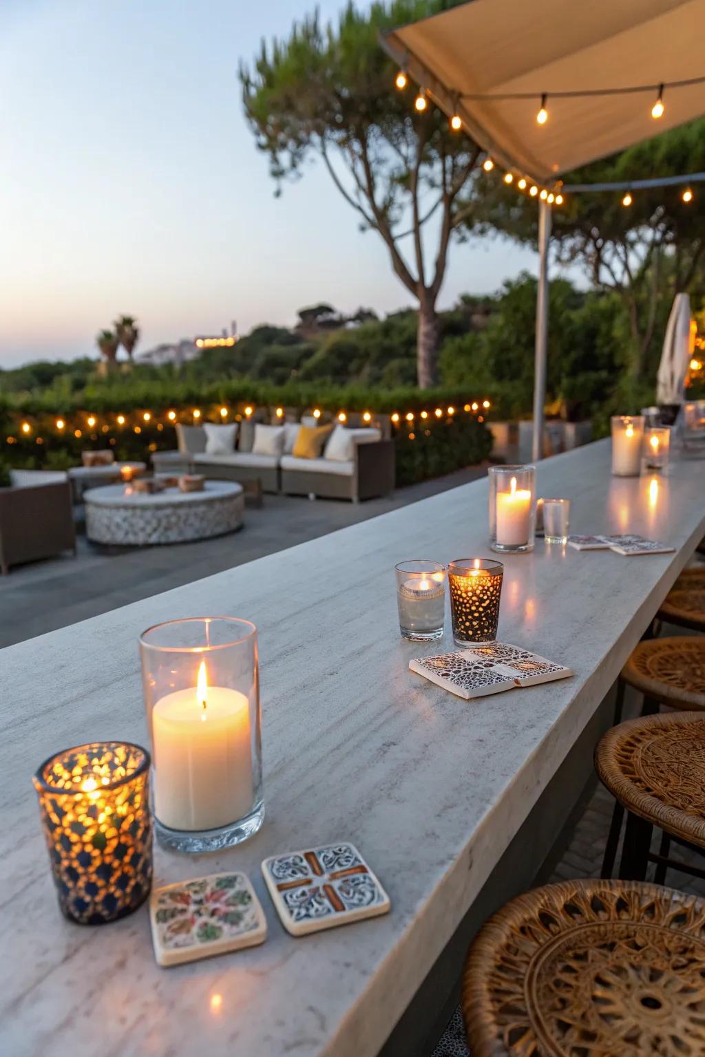 Simple decorations enhance the overall aesthetic of your bar without breaking the bank.