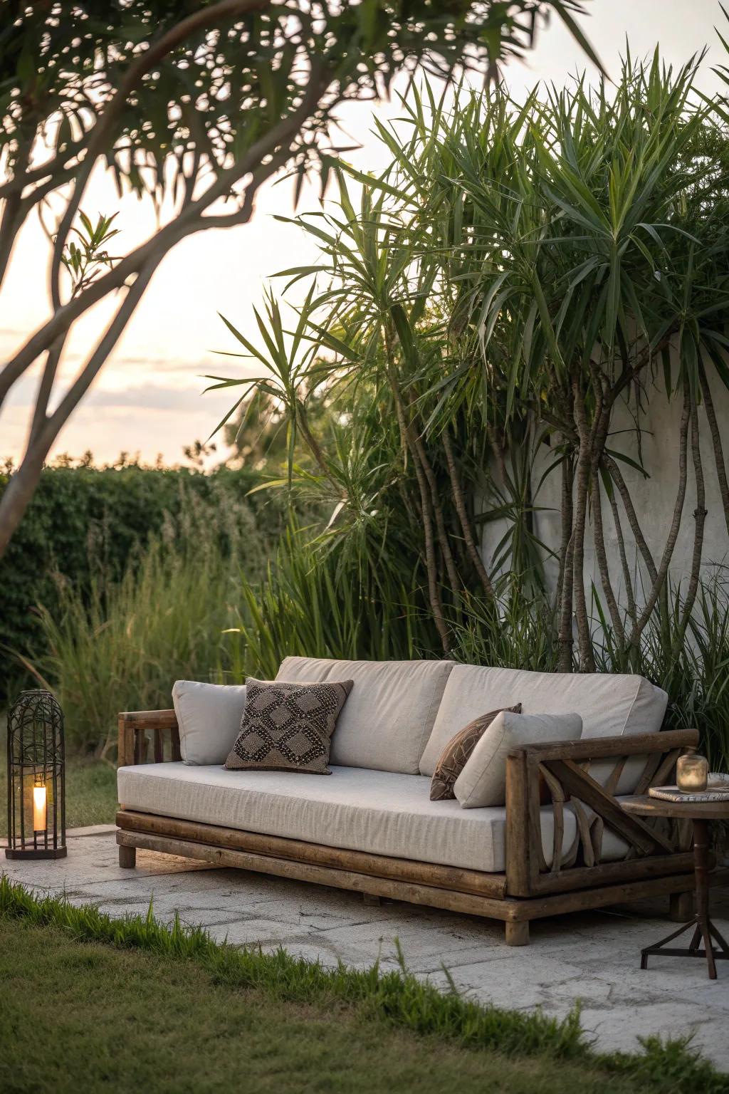 Enhance privacy and beauty with a natural green screen.