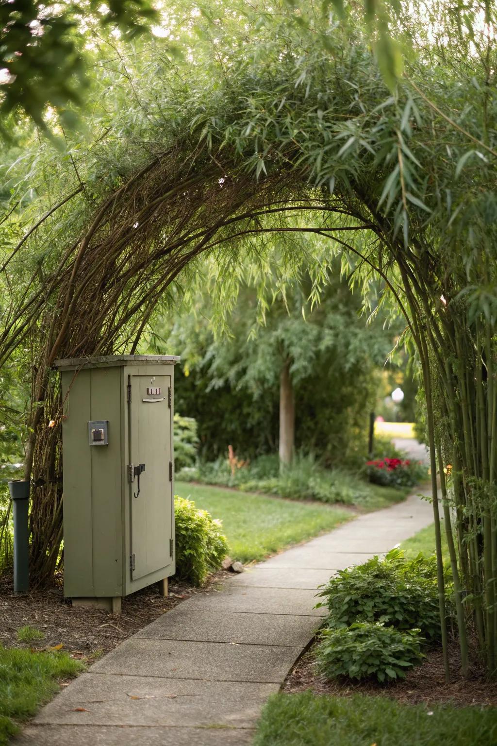 Living willow structures offer a unique and natural hideaway.