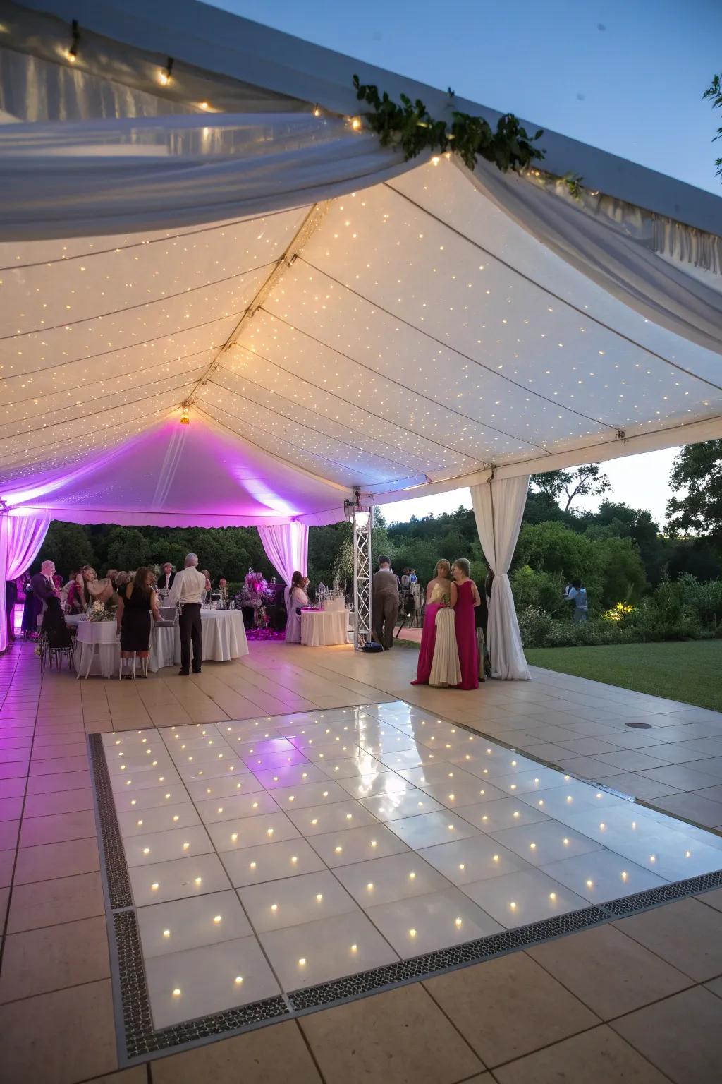 Flooring adds elegance and comfort to your party tent.