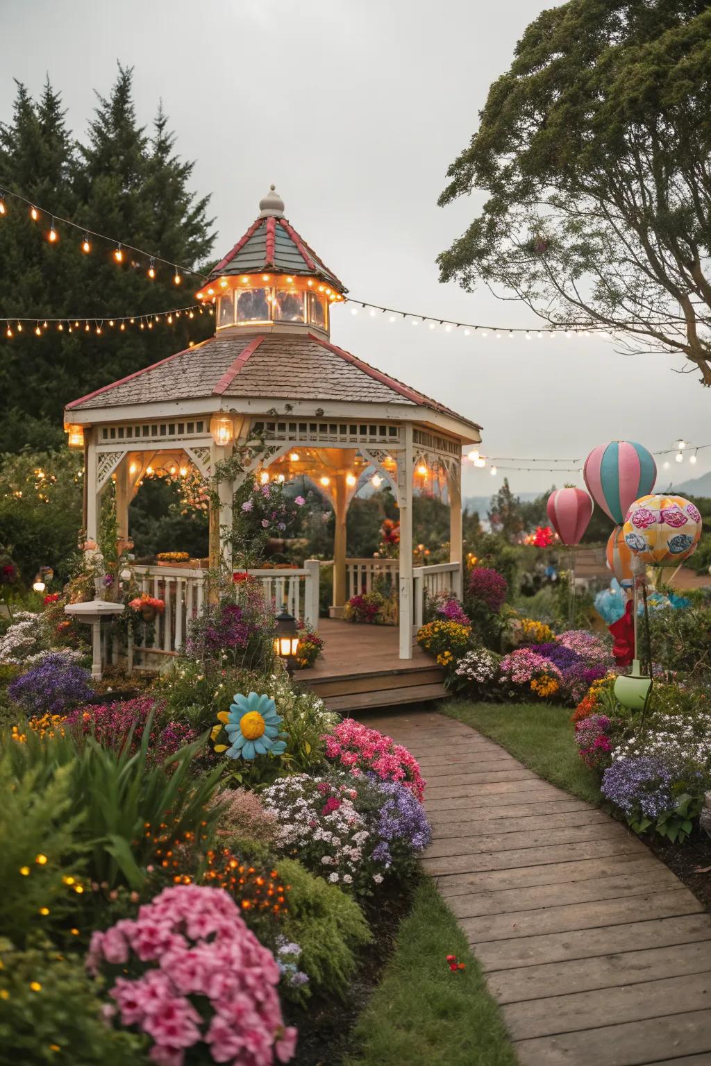 Let your imagination run wild with a whimsical garden pavilion.