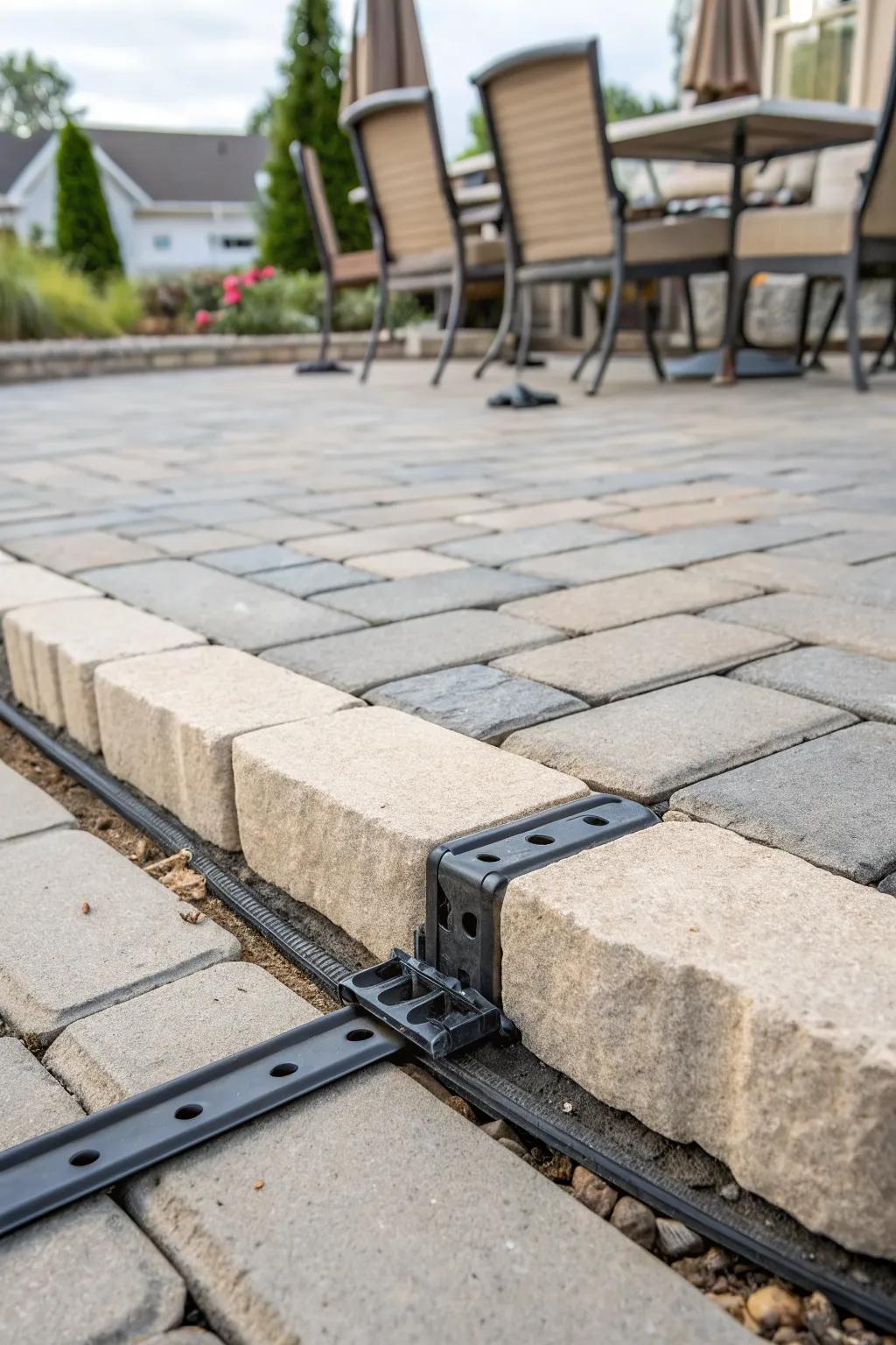 Edge restraints keep your patio pavers secure and stable.