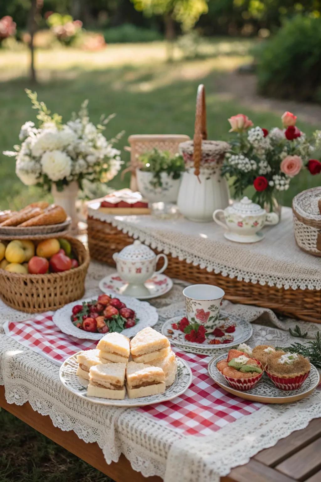 Vintage-inspired picnic with classic charm