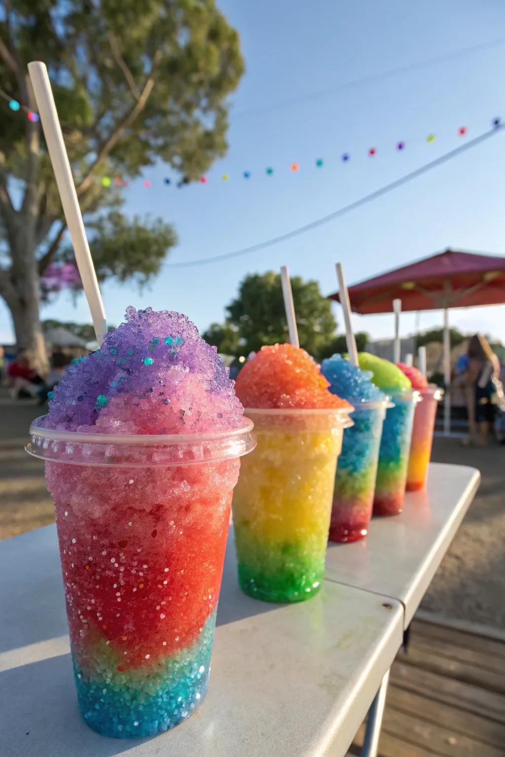 Magical frozen slushies for a refreshing royal treat.