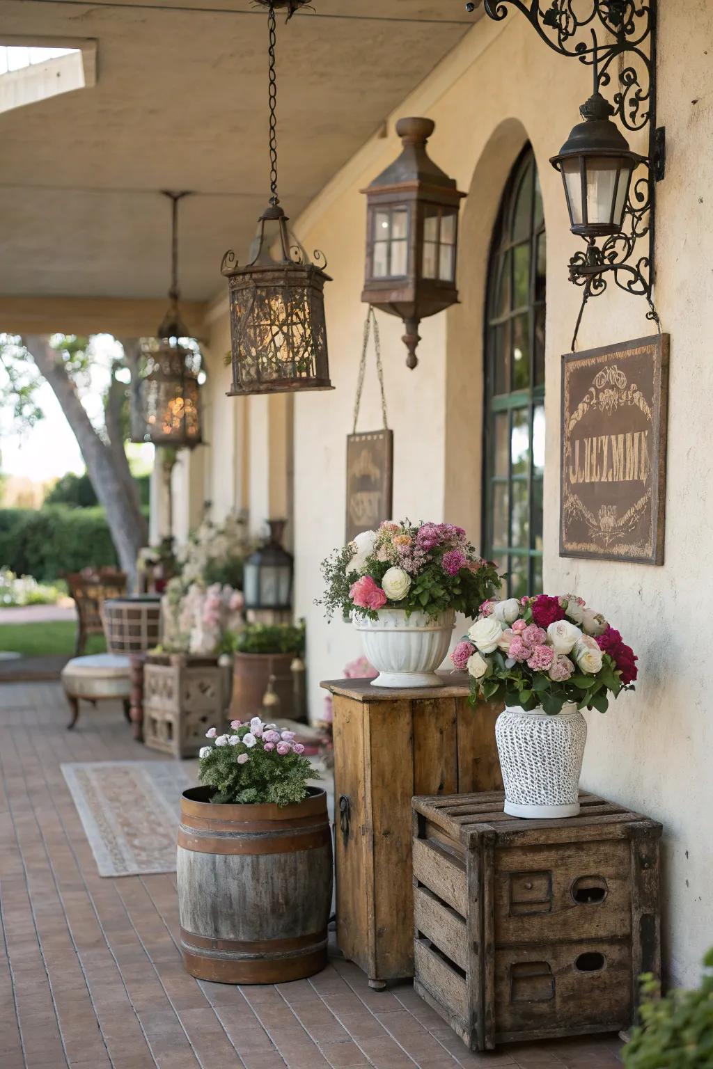 Vintage garden party offers timeless elegance and charm.