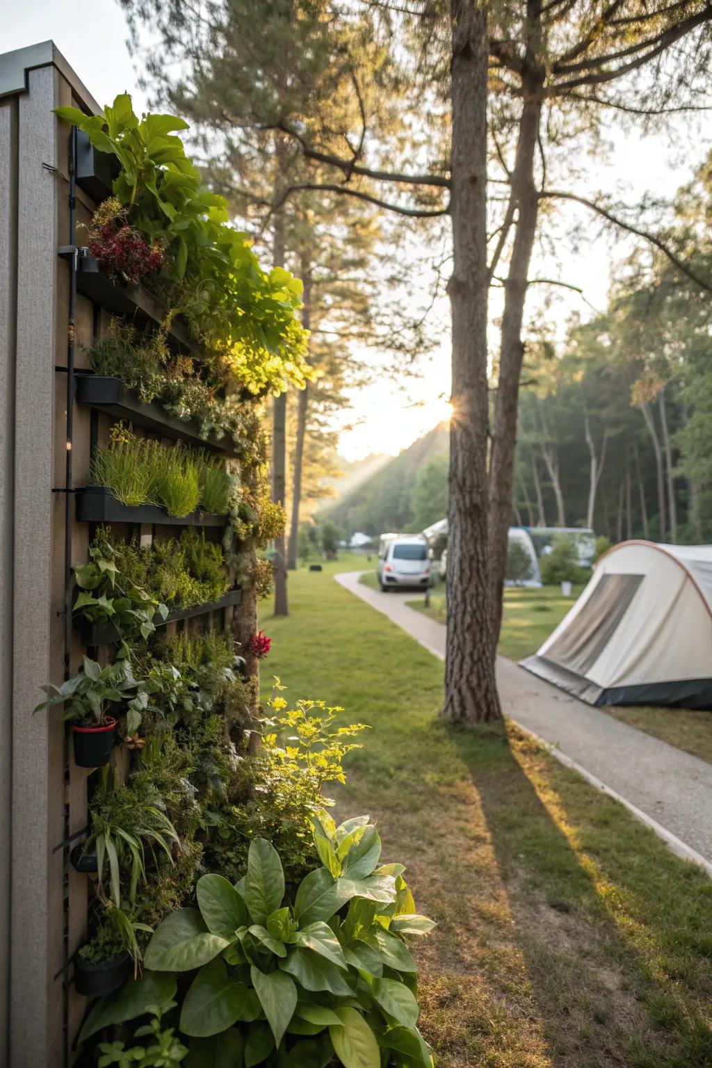 Enhance your space with a lush vertical garden.