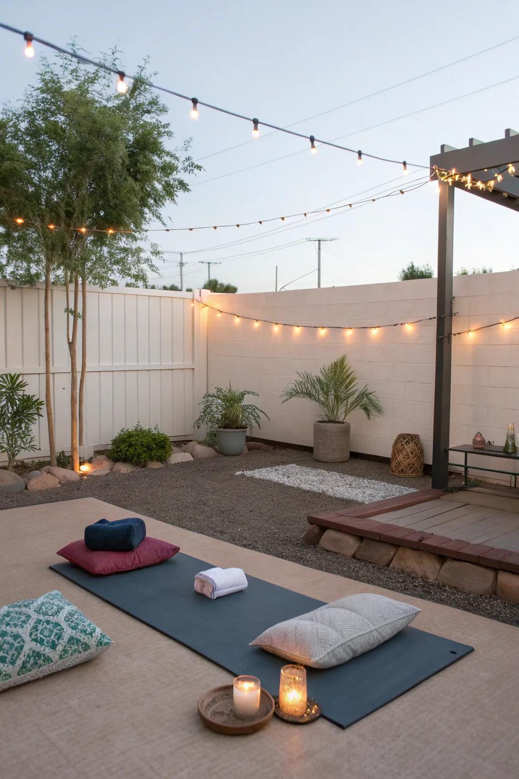 Find peace and tranquility in your meditation corner.