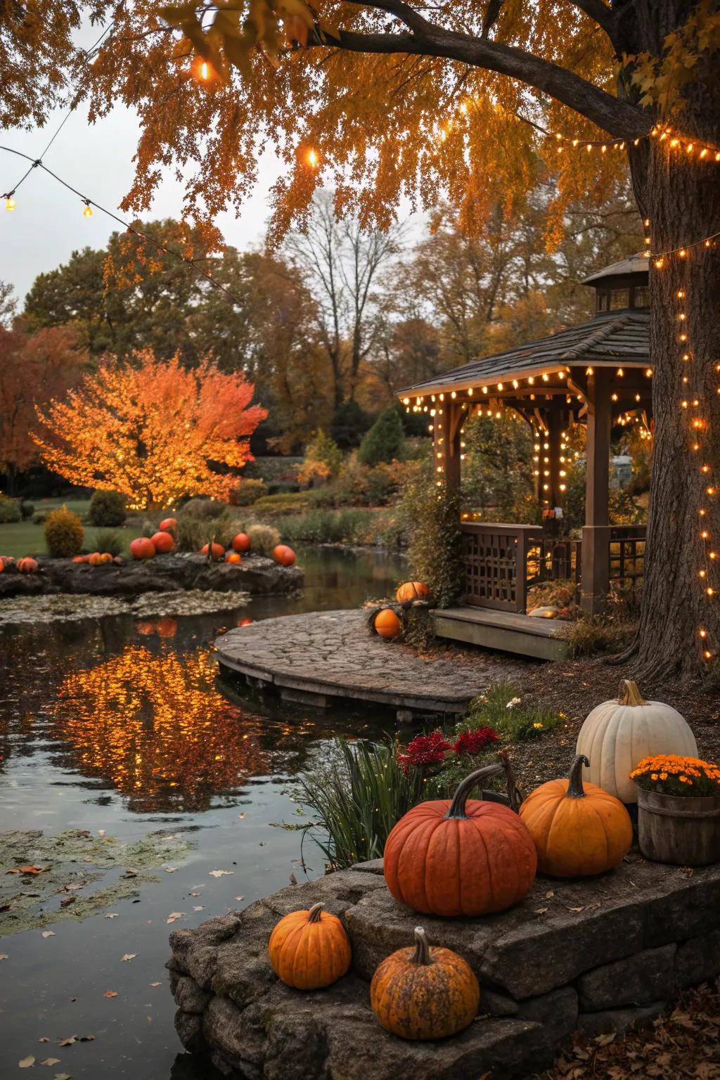 Seasonal decorations keep your pond lively all year.