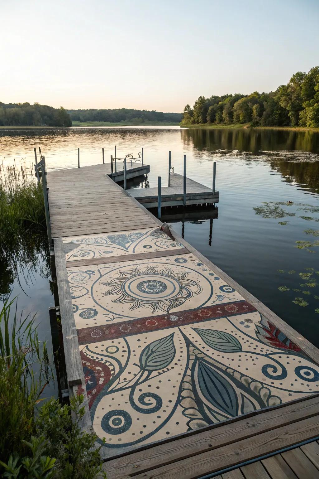 An artistically designed dock that stands out.