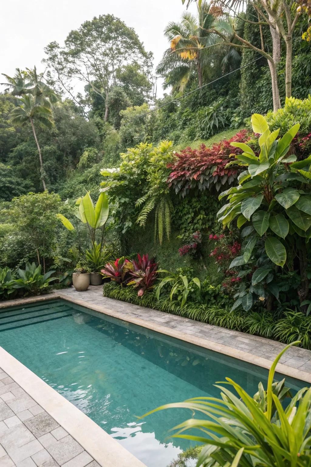 Bring nature to your pool with decorative poolside plants.