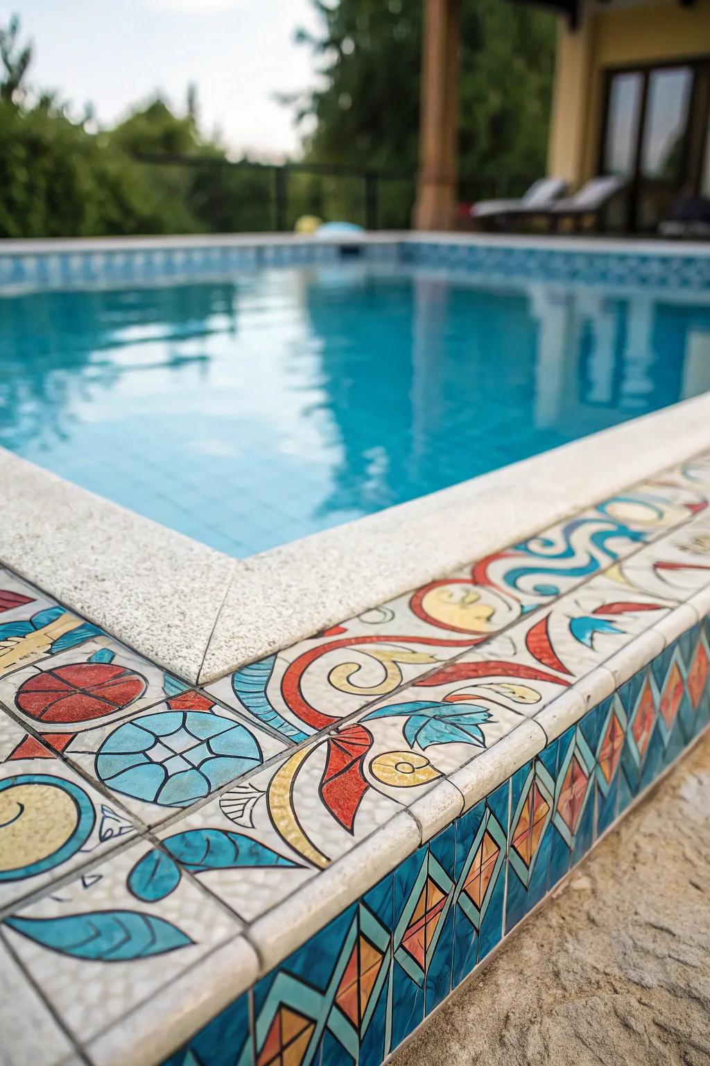 Artistic tiles transform your pool into a unique masterpiece.