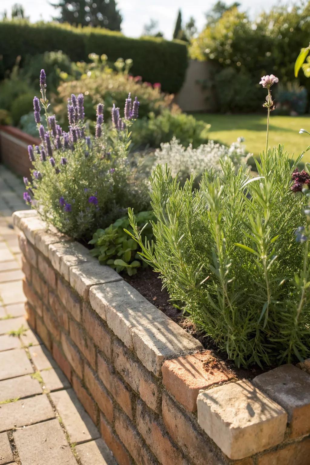 Mediterranean planters offering scents of the coast.