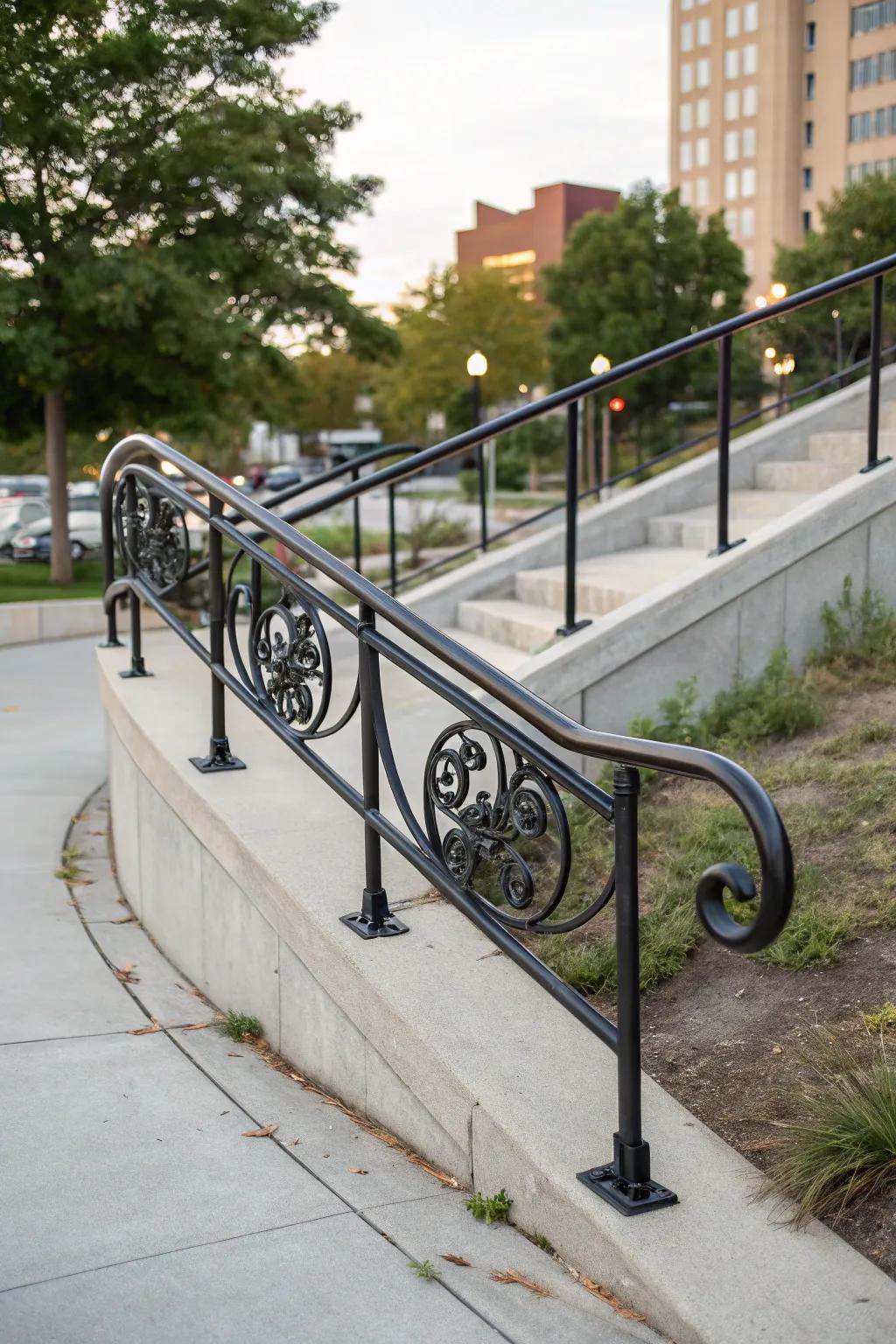 Custom artistic handrails reflect personal style.