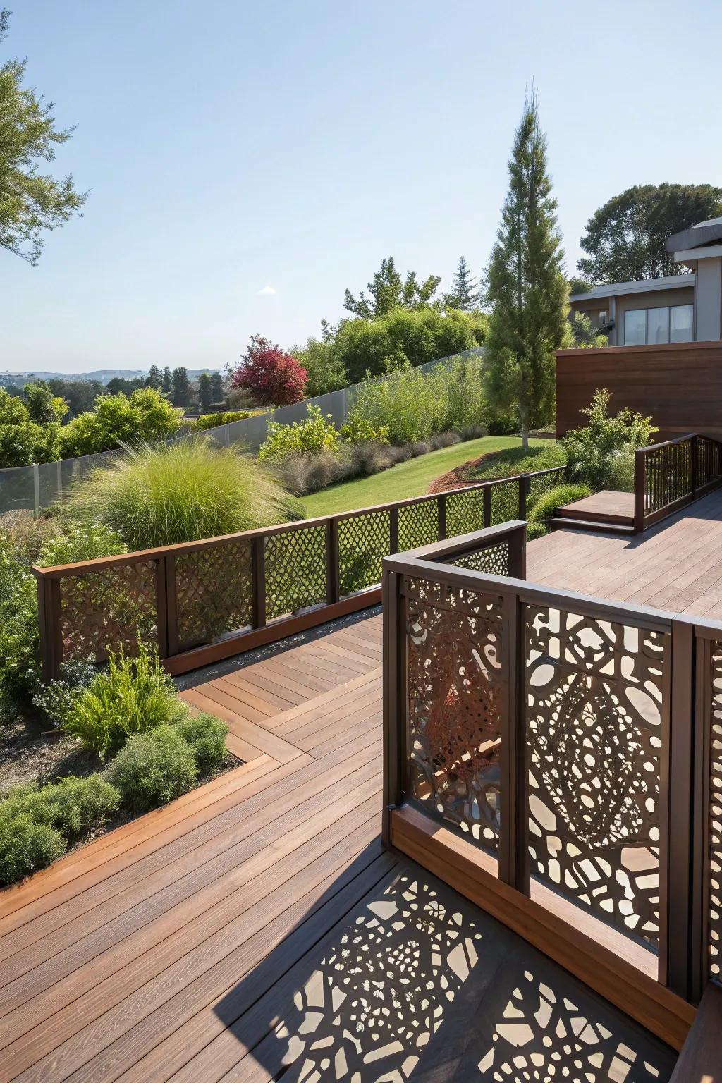 Artistry in architecture with laser-cut railings.