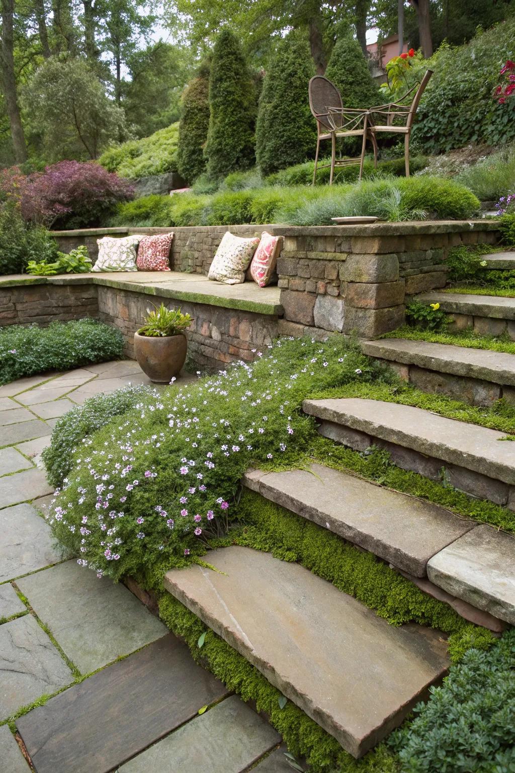 Built-in seating adds functionality.