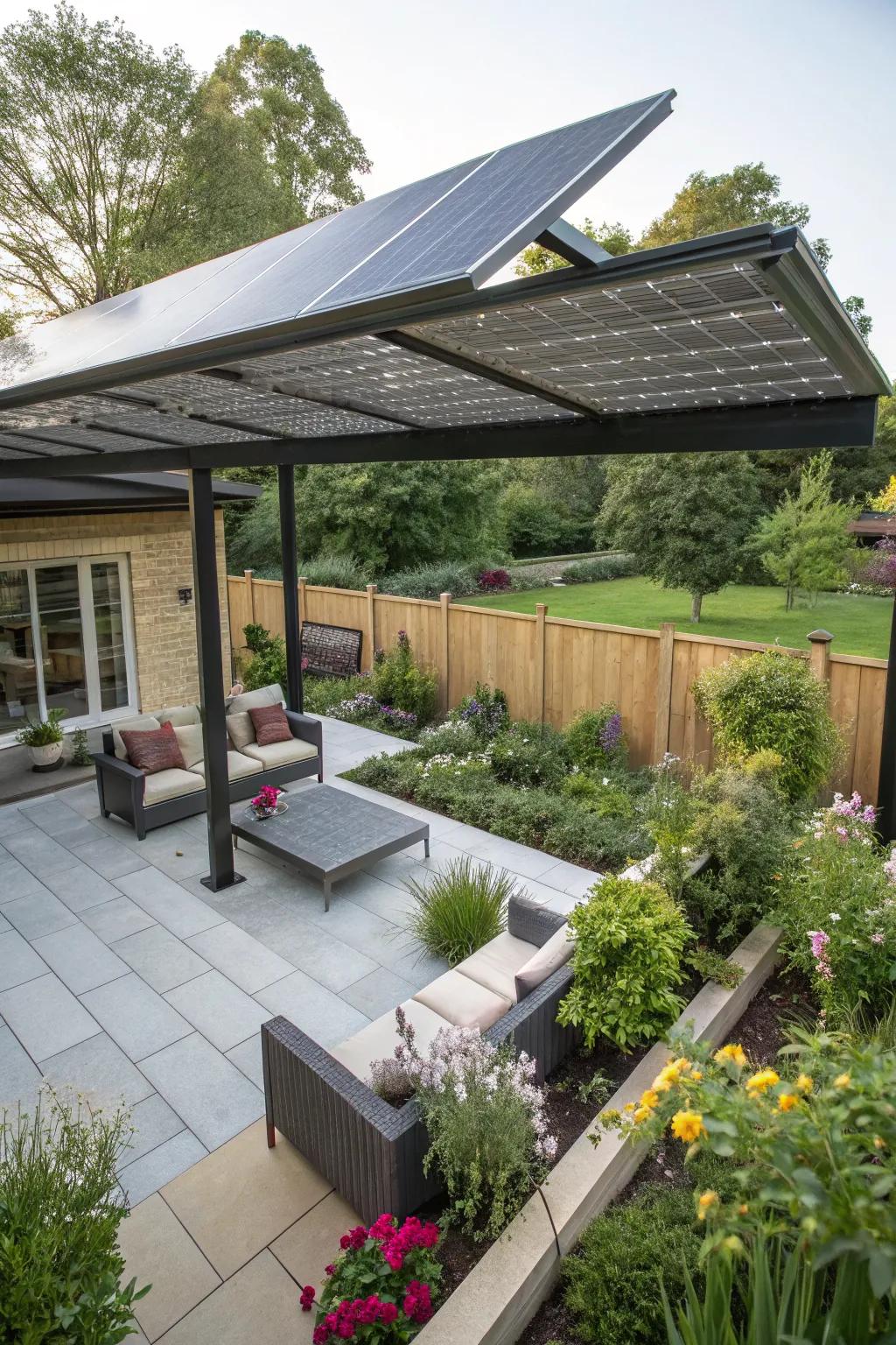 Solar panel roofs combine sustainability with functionality.