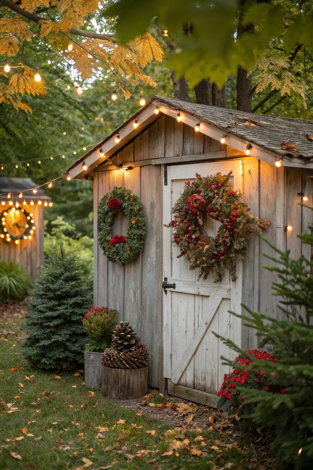 Seasonal themes let your shed evolve with the changing seasons.