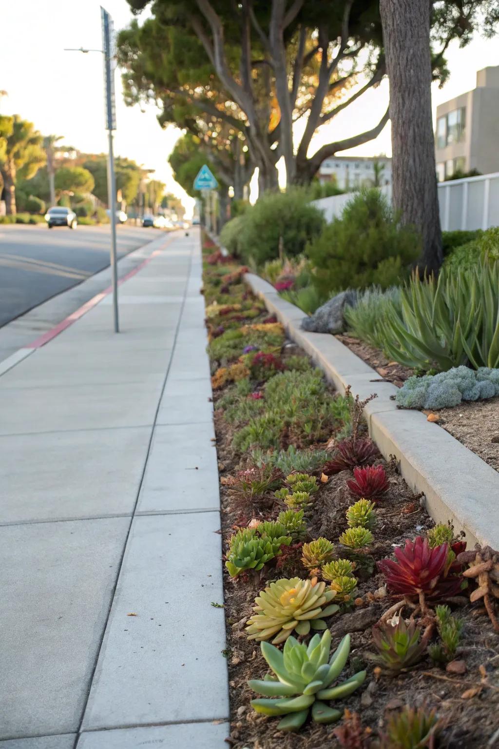 Succulents offer a low-maintenance option.