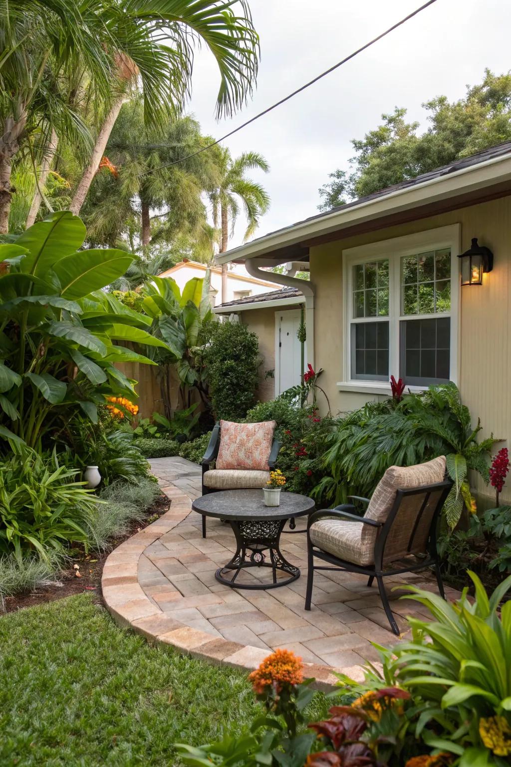 A seating area makes your garden inviting and functional.