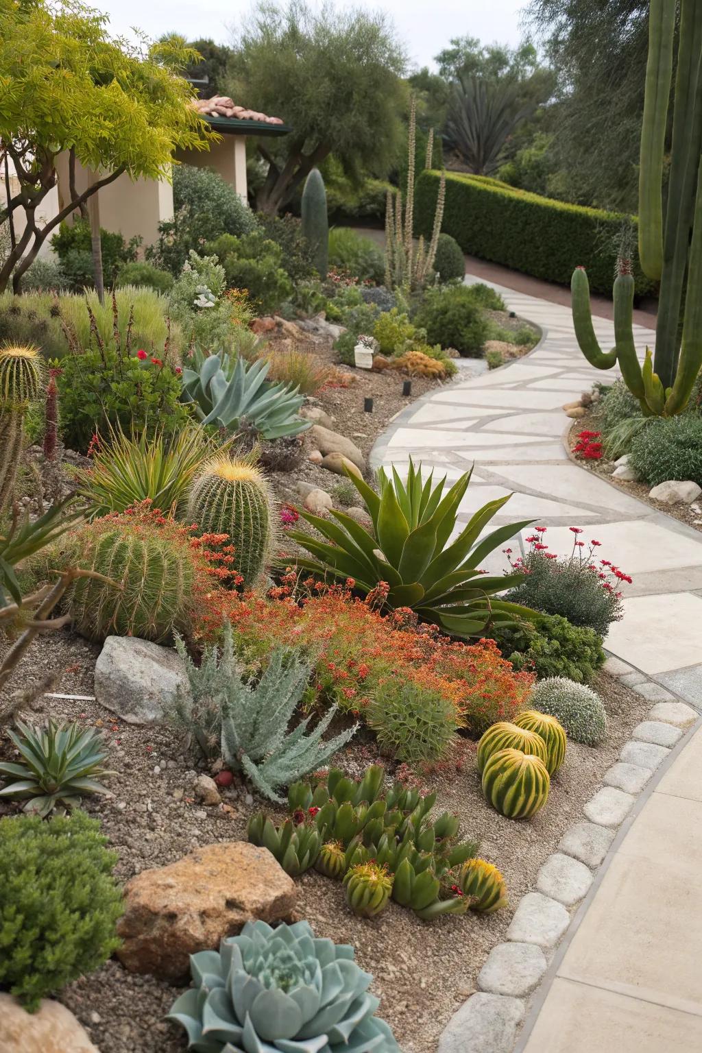 Xeriscaping offers beauty with efficient water use.