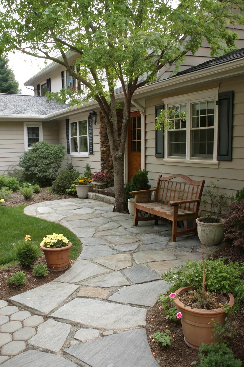 A tiny patio for a cozy outdoor nook.