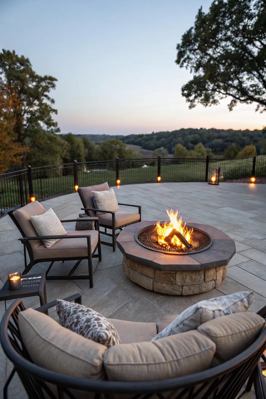 Warm up your terrace with a fire pit.