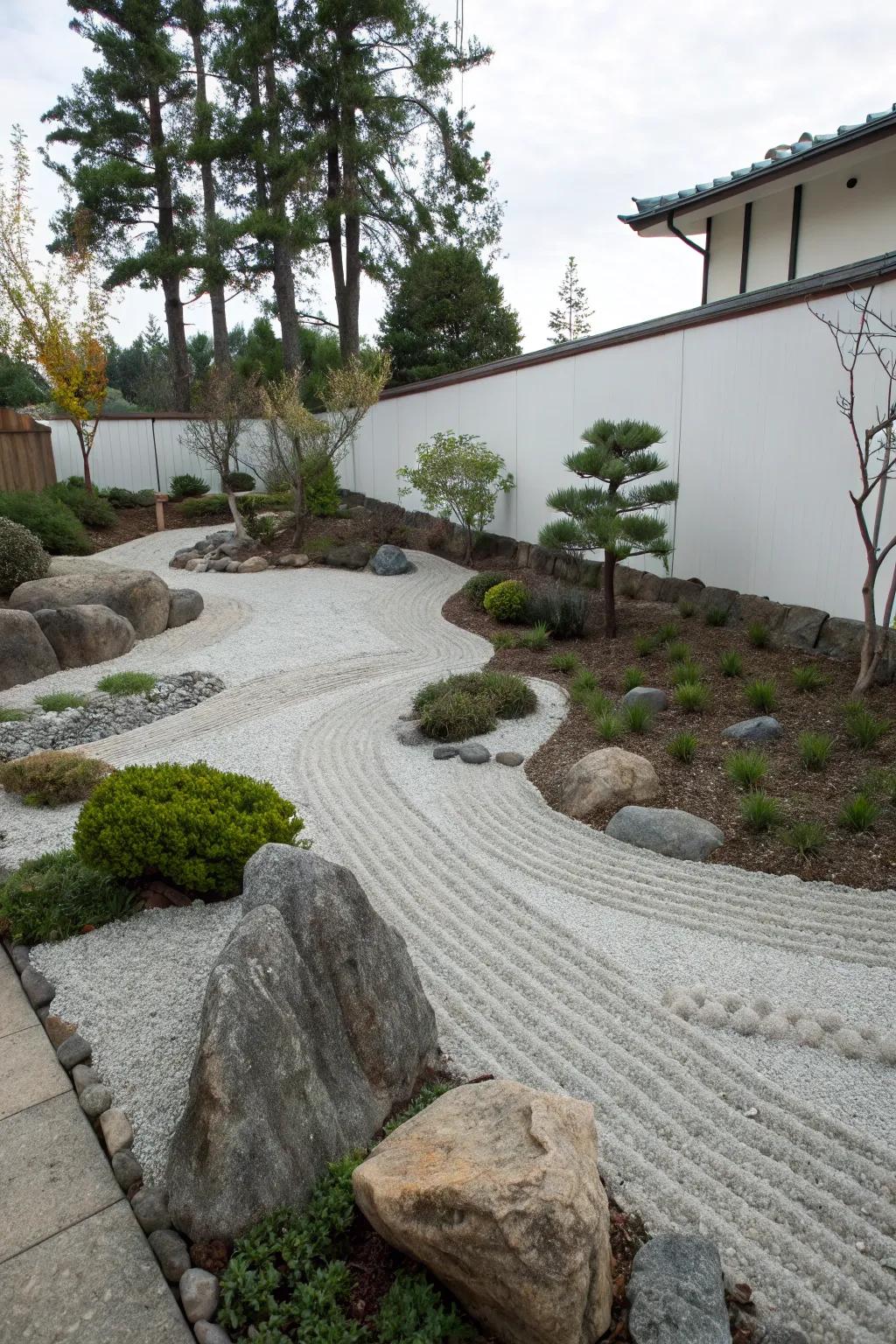 Zen gardens provide a tranquil escape on slopes.
