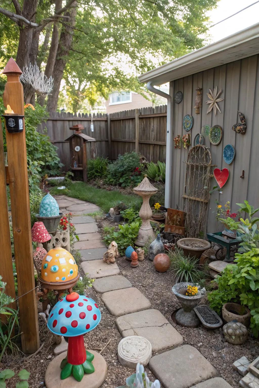 Express your style with creative garden art.