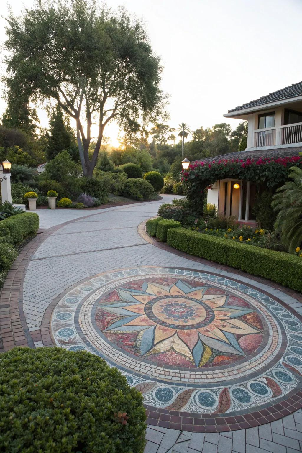 Mosaic designs add artistic flair and elegance.